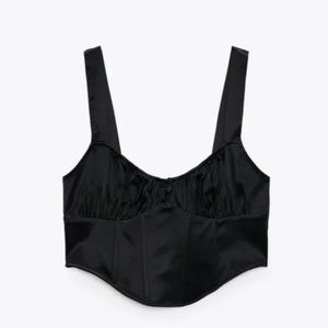 Black cute corset top NWT
